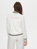Knitted Bomber Jacket with Stripe Detail and Embroidered Design by Faik Sönmez