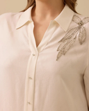 Plus Size Beaded Buttoned Tunic Gala-Xi