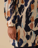 Plus size patterned button-down tunic Gala-Xi