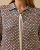 büyük beden desenli uzun tunik Gala-Xi