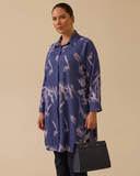 Plus Size Patterned Long-Sleeved Shirt Gala-Xi