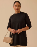 büyük beden desenli basic triko tunik Gala-Xi