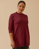 büyük beden desenli basic triko tunik Gala-Xi