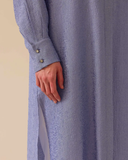 Scl Oversized Midi Gömlek Yaka Kadın Tunik - Günlük Şıklık