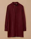 Scl tunic with pleat detail and collar accessory