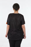 Twomail Oversize Yılan Desenli Kadın T-Shirt Kısa Kol Günlük