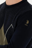 U.S. Polo Assn. Erkek Minimalist Yuvarlak Yaka Kazak - Günlük Stil