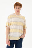 U.S. Polo Assn. Oversize Çizgili Erkek T-Shirt - Rahat ve Şık