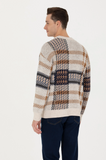 U.S. Polo Assn. Erkek Oversize Desenli Kazak - Vintage Tarzı