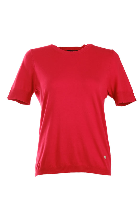 Vedi-bb Women's Short-Sleeve Minimalist Sweater - Everyday Chic