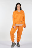 Vedi-bb Kadın Oversize V Yaka Uzun Kol Sweatshirt Takım - Rahat ve Şık