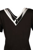 Vedi-bb Minimalist Oversize V Yaka Kadın T-Shirt - Kısa Kol
