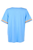 Vedi-bb Kadın Oversize V Yaka Minimalist T-Shirt - Kısa Kol