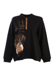 Vedi Oversize Uzun Kol Kadın Sweatshirt - Minimalist Günlük