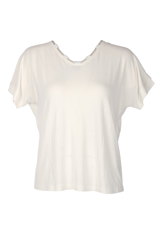 Vedi Oversize Minimalist Kadın T-Shirt - Kısa Kol Rahat Günlük