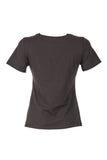 Vedi Minimalist V Yaka Kısa Kol Kadın T-Shirt - Günlük Stil