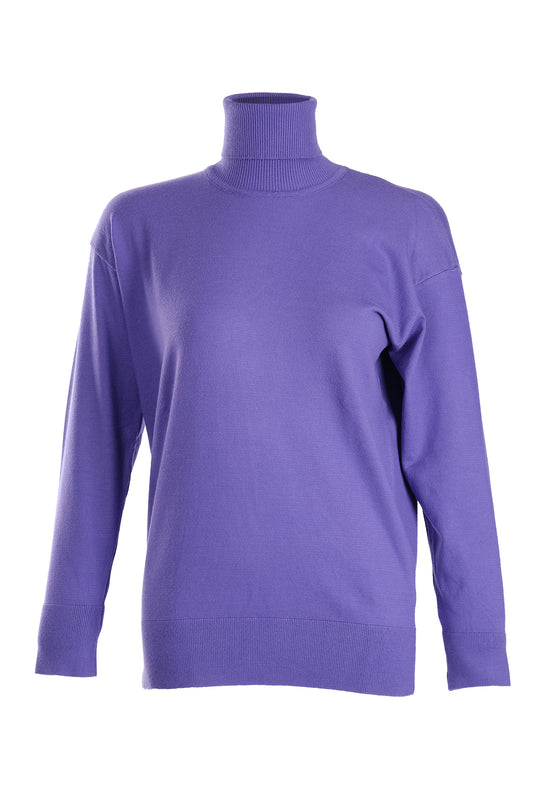 Vedi Oversize Turtleneck Long Sleeve Women's Knitwear - Minimalist and Comfortable