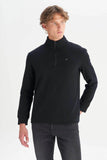Wrangler Men's Regular Fit Stand-Up Collar Zip-Up Sweater with Rib Knit