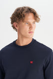 Wrangler Men's Regular Fit Crew Neck Sweatshirt with Logo Detail