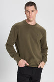 Wrangler Regular Fit Crew Neck Rib Knit Sweatshirt
