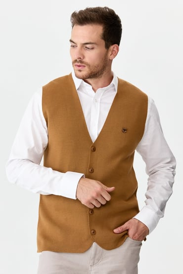 Men's Thin Knit Plain Vest Pattern