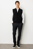Men's Mandarin Collar Steel Knit Wool Vest Pattern