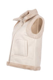 Ekol Women's Oversize Winter Vest - Minimalist Zipper