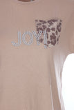 Ysatis Minimalist Oversize Kısa Kol Kadın Bluz - Leopar Detay