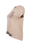 Ysatis Minimalist Oversize Kısa Kol Kadın Bluz - Leopar Detay
