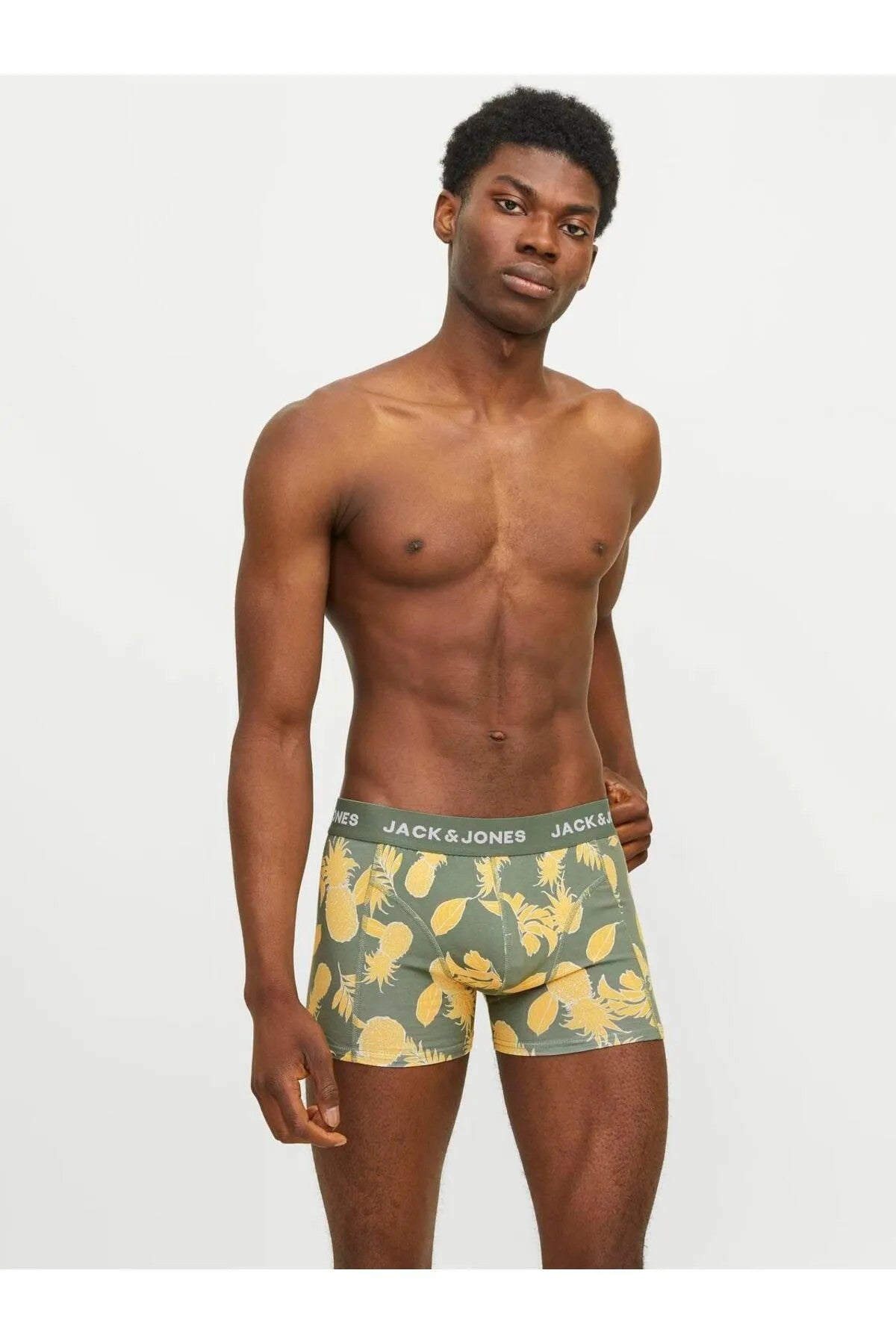 Jack&Jones Erkek Boxer 3'lü Set - Minimalist Ananas Desenli Rahat Boxer Secondary image