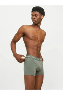 Jack&Jones Erkek Boxer 3'lü Set - Minimalist Ananas Desenli Rahat Boxer