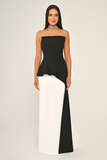 Alfa Beta Strapless Ruffled Crepe Long Evening Dress 25Y6955
