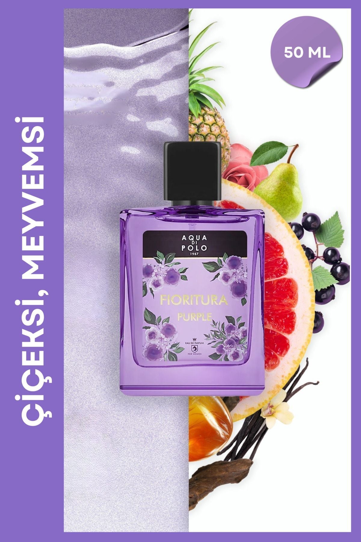 Aqua Di Polo Fioritura Purple Kadın Parfüm 50ml - Çiçeksi & Odunsu Koku Main image