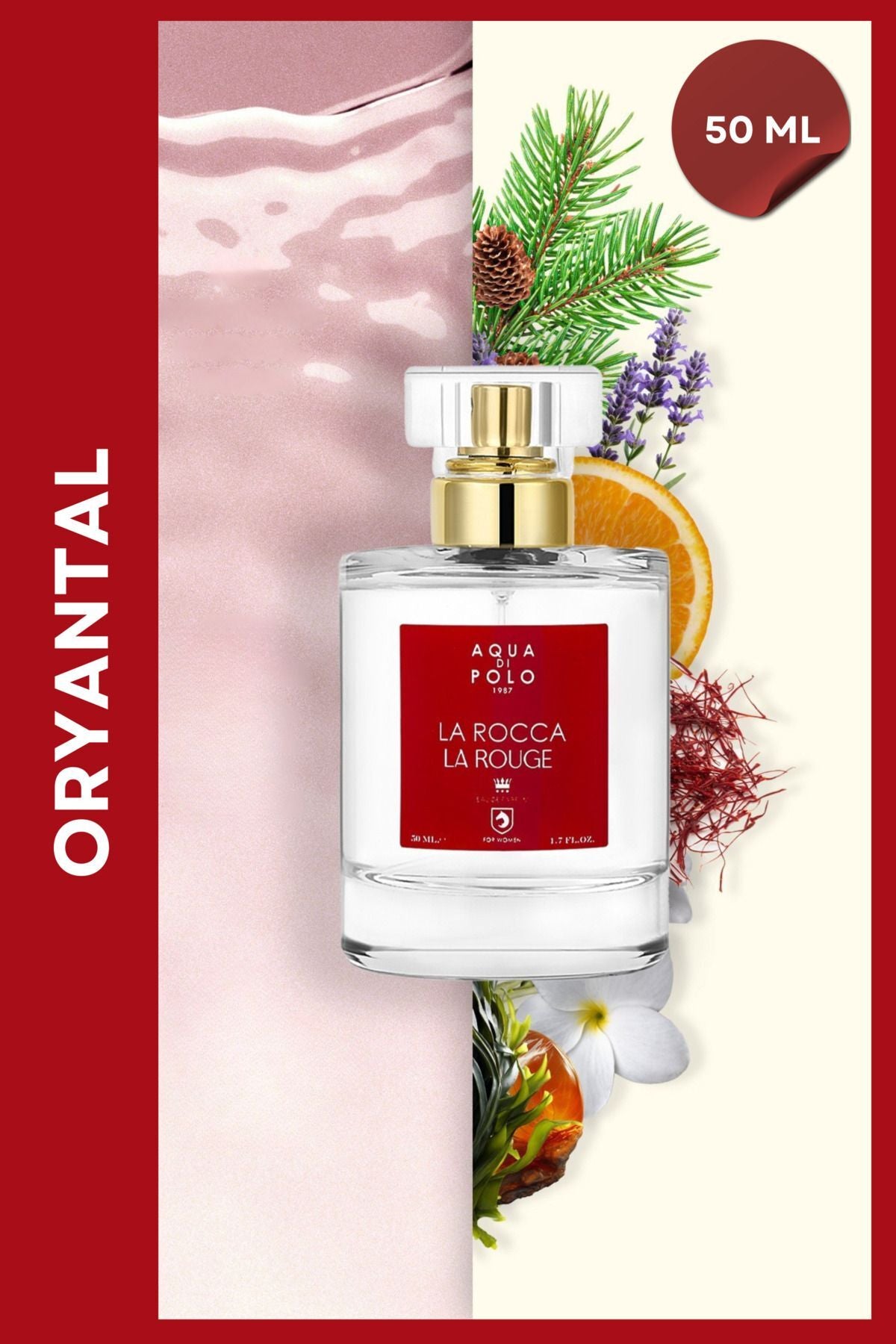 Aqua Di Polo La Rocca La Rouge Kadın Parfümü 50ml - Kalıcı ve Büyüleyici Koku Main image