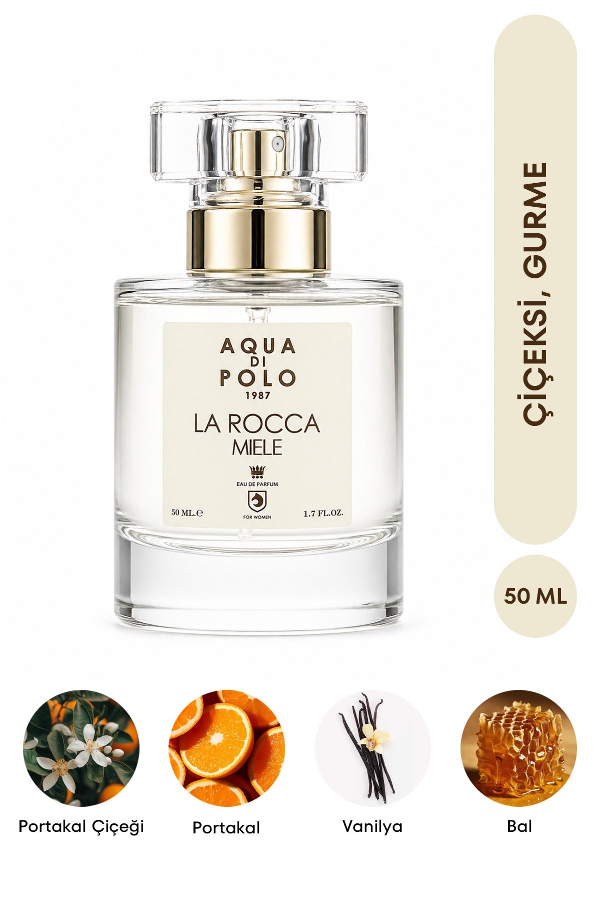 Aqua Di Polo La Rocca Miele Kadın Parfümü 50ml - Çiçeksi & Vanilyalı Main image