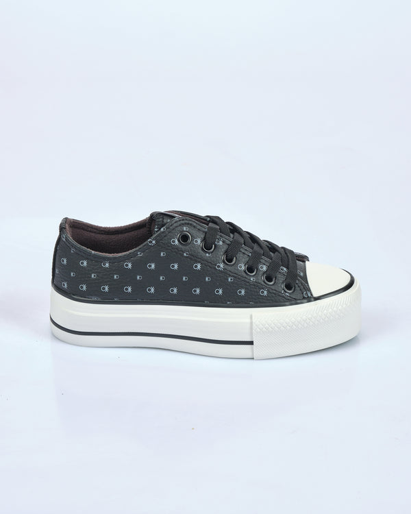Benetton Kadın Minimalist Platform Sneaker - Günlük - Rahat - Canvas