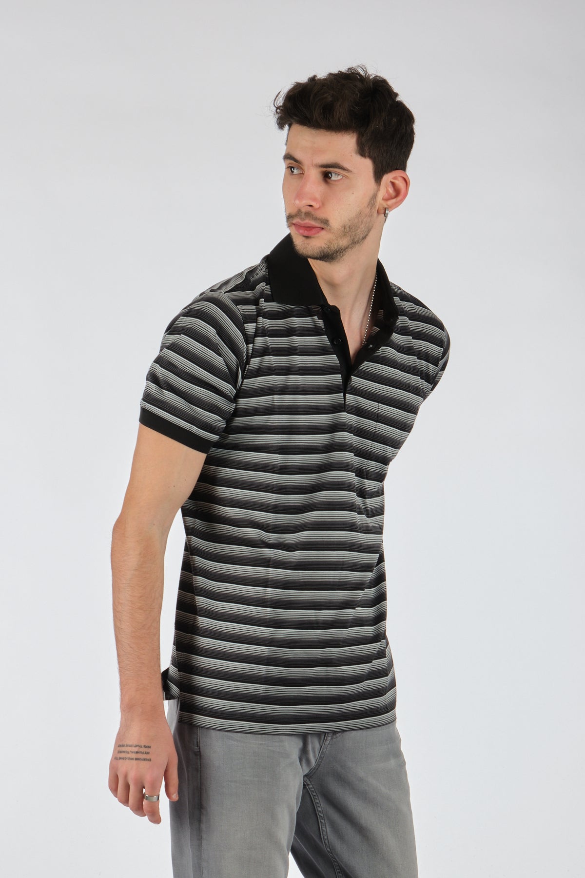 Barca Erkek Polo Yaka Çizgili T-Shirt - Regular Fit - Günlük Kullanım Secondary image