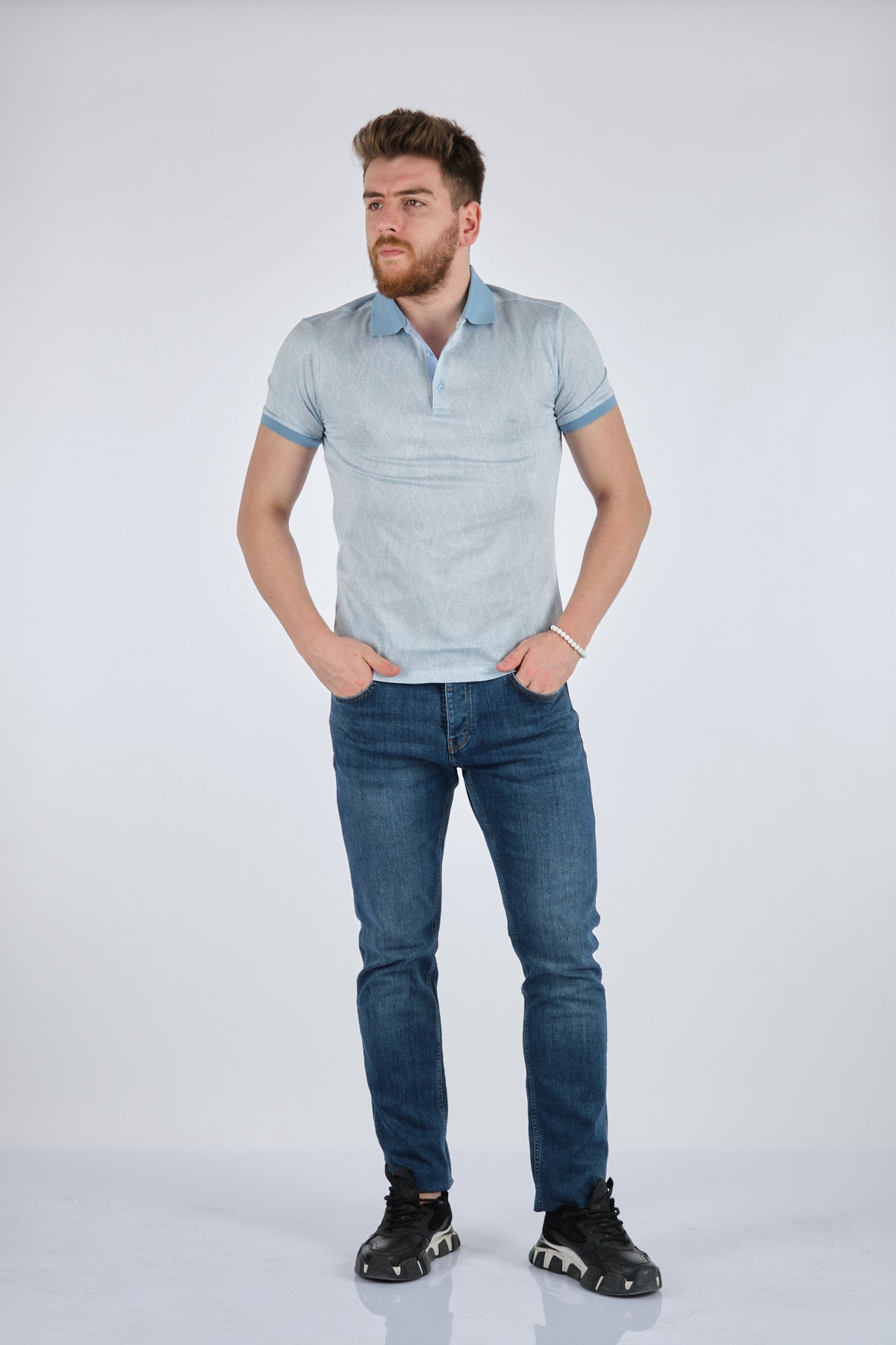 Barca Erkek Polo Yaka Kısa Kol Minimalist T-Shirt - Günlük Şıklık Secondary image