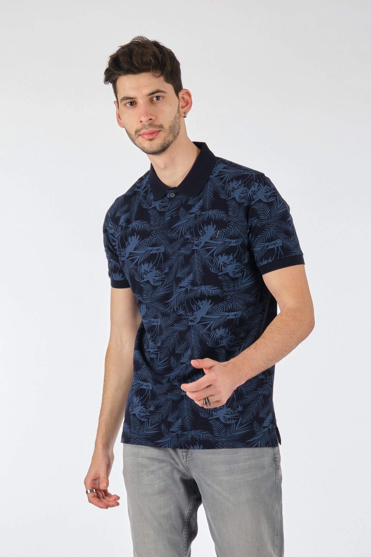 Barca Erkek Polo Yaka Desenli Kısa Kol T-Shirt - Günlük Kombinleriniz İçin Main image