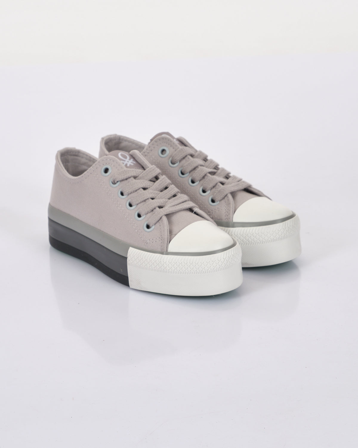Benetton Kadın Platform Taban Bağcıklı Dokuma Materyal Günlük Sneaker Ayakkabı Secondary image