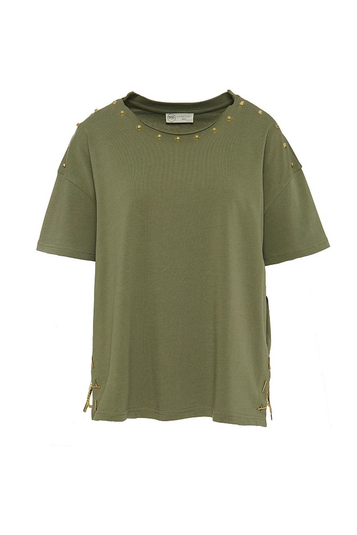Bsb Oversize Minimalist Kadın Bluz - Kısa Kol Günlük