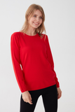 Women's Lycra Long Sleeve Basic Crew Neck Blouse Pattern 