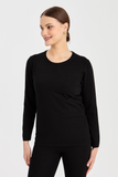 Women's Lycra Long Sleeve Basic Crew Neck Blouse Pattern 