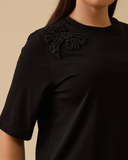 Plus size blouse with beaded embroidery, Gala-Xi