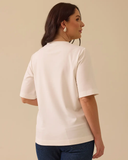 Plus size blouse with beaded embroidery, Gala-Xi