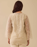 Plus size blouse with lace detail Gala-Xi