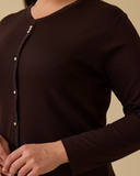 Plus Size V-Neck Blouse with Stone Embellishments Gala-Xi