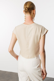 Wrap-Around Draped Blouse Nefeli