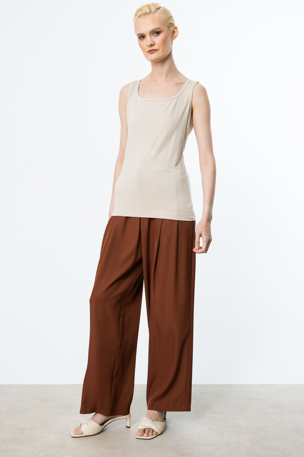 On Minimalist Kolsuz Kadın Bluz - Crop Kesim - Günlük
