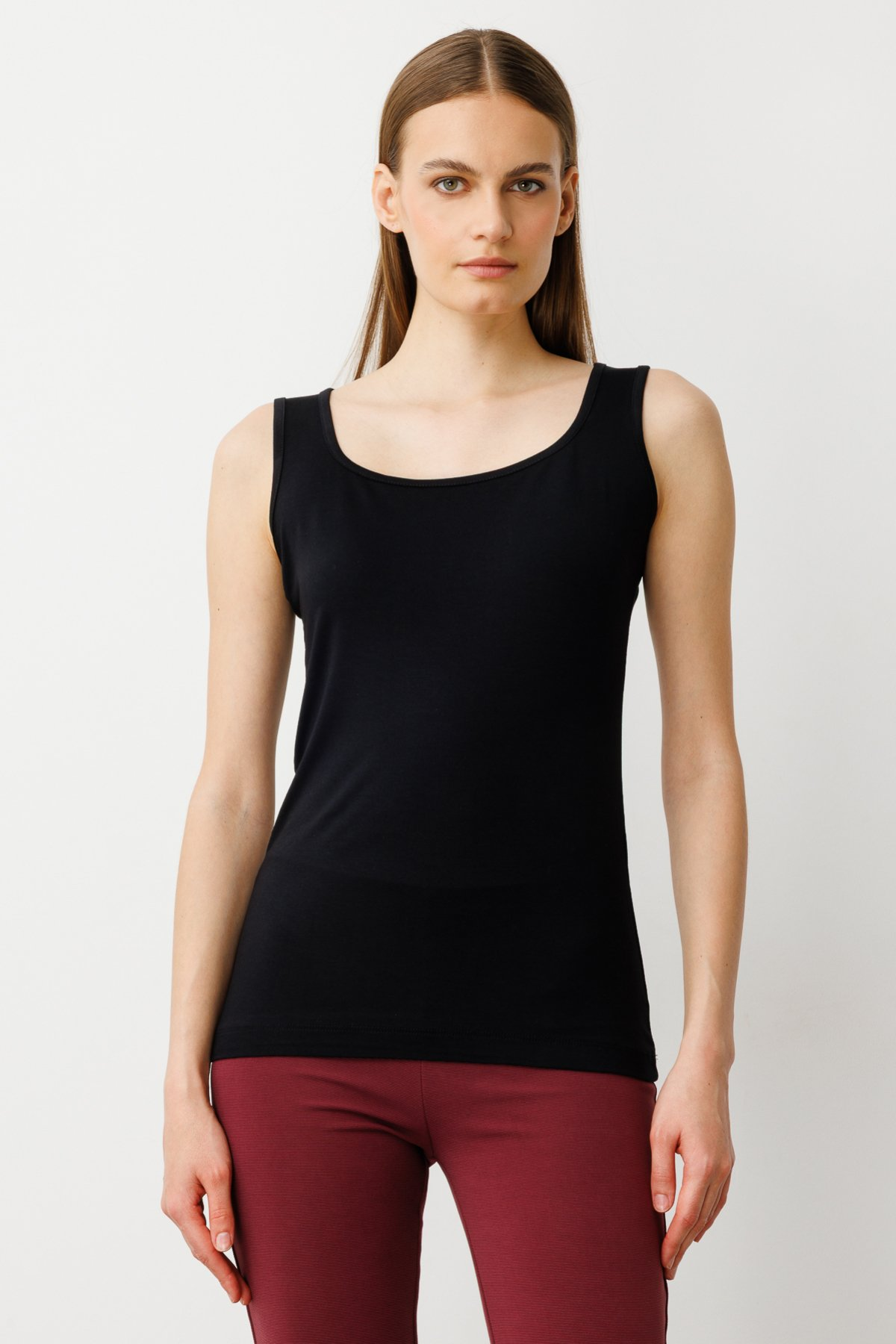 On Minimalist Kolsuz Kadın Bluz - Crop Kesim - Günlük
